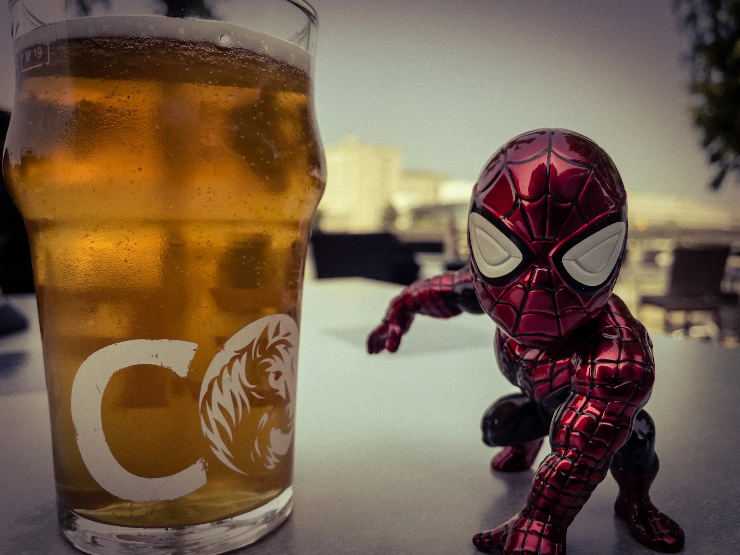 Spiderlush Having a beer